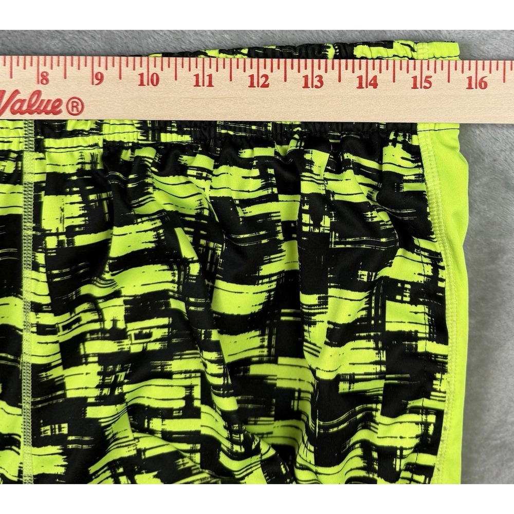 Nike Dri-FIT Men's Large Neon Yellow Black Athletic Shorts L Running Gym - Picture 5 of 8